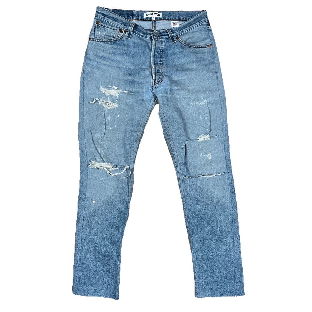 Levi's RE/DONE 25 29x27 Slim Straight Womens Jeans Distressed Grunge 90s Vintage